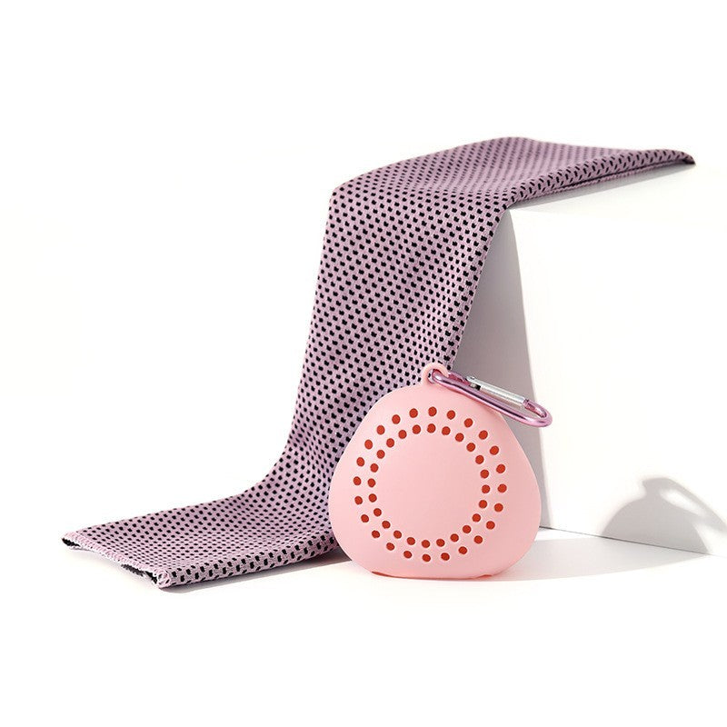 Outdoor Travel Quick-Drying Towel with Portable Silicone Case