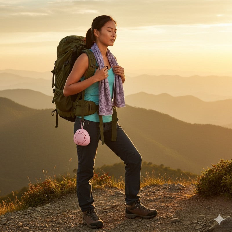 Outdoor Travel Quick-Drying Towel with Portable Silicone Case