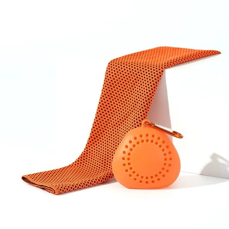 Outdoor Travel Quick-Drying Towel with Portable Silicone Case