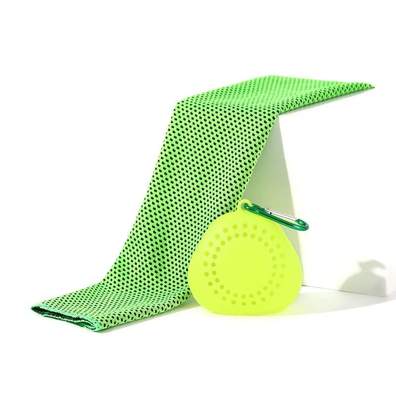 Outdoor Travel Quick-Drying Towel with Portable Silicone Case