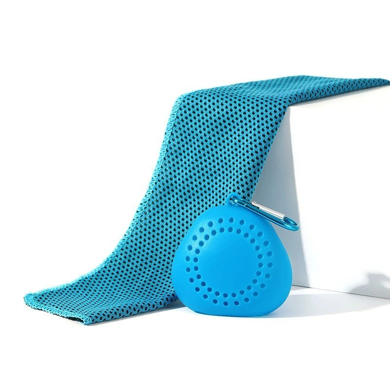 Outdoor Travel Quick-Drying Towel with Portable Silicone Case