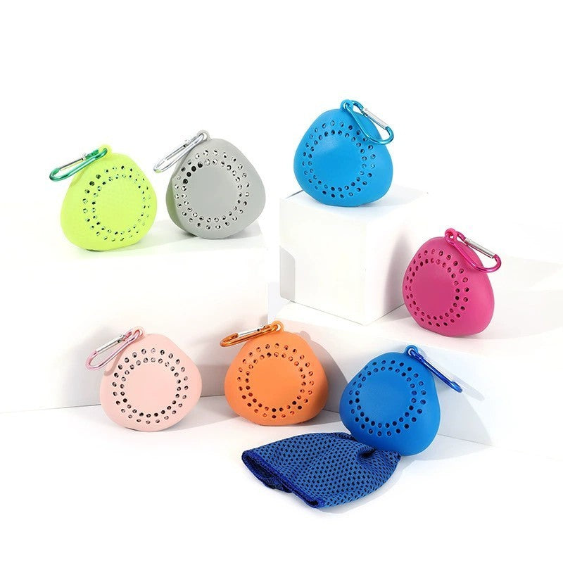 Outdoor Travel Quick-Drying Towel with Portable Silicone Case