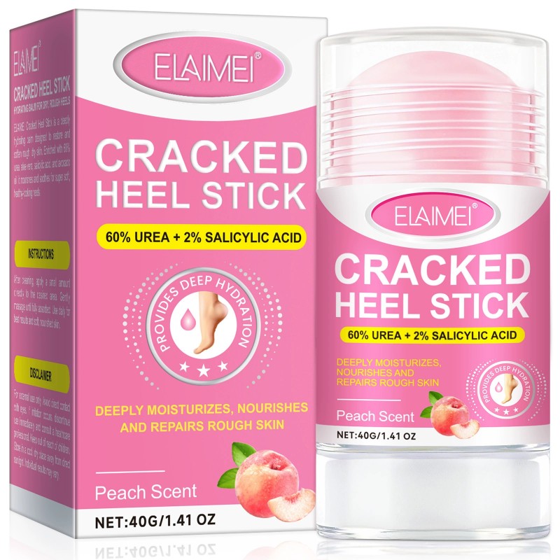 Peach Urea 60% Heel Balm Stick – Deep Repair for Cracked, Dry Heels
