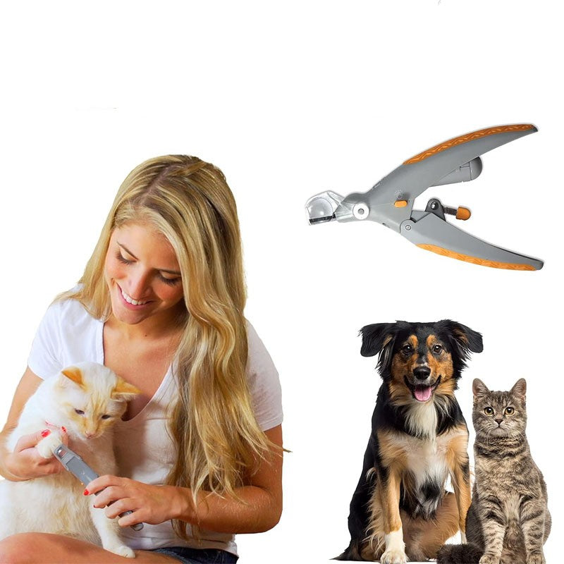 Illuminated Pet Nail Claw Clipper with 5X Magnificatio Scissor Safe with LED Pet Grooming  ﻿