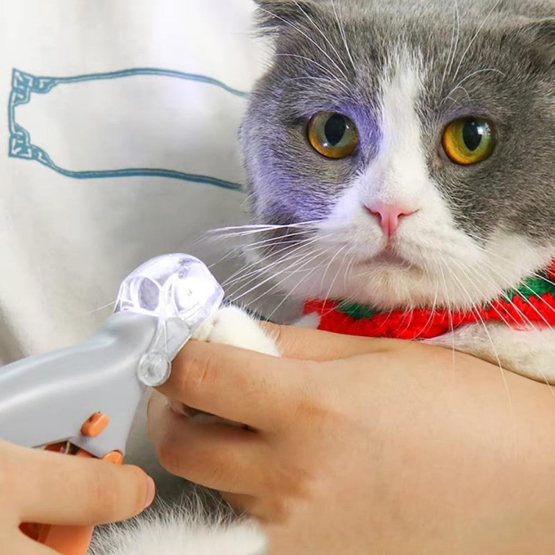 Illuminated Pet Nail Claw Clipper with 5X Magnificatio Scissor Safe with LED Pet Grooming  ﻿