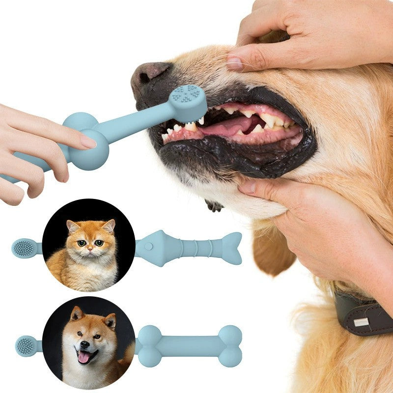 2 pcs pet toothbrush cat and dog oral cleaning toothbrush beauty teeth cleaning