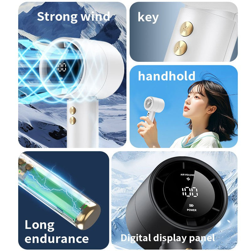 High-Speed Handheld Turbo Fan – Portable Mini Air Blower