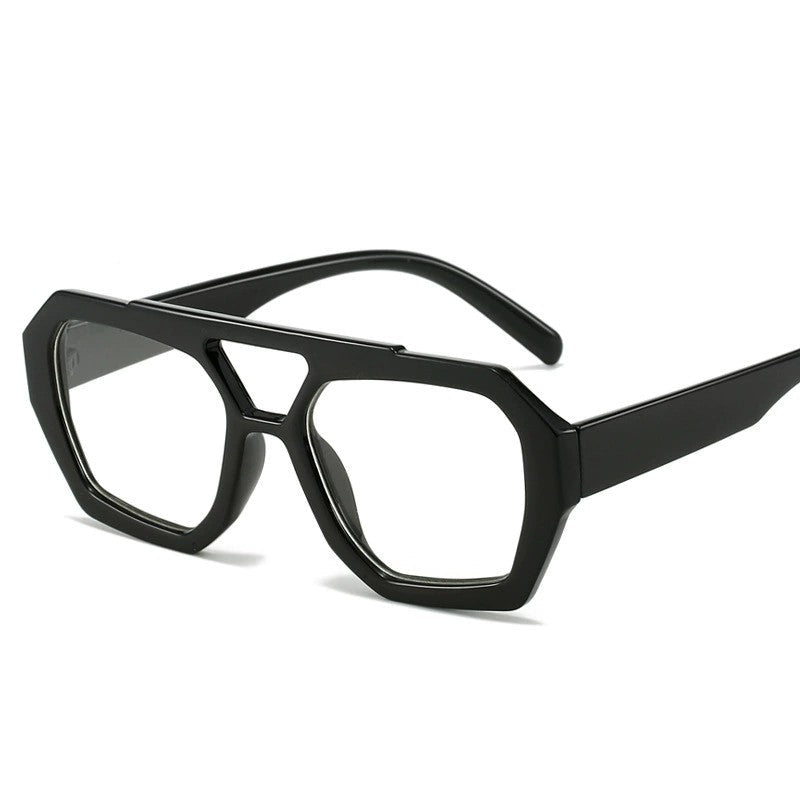 Trendy Hexagonal Aviator Sunglasses Women Men Hexagon Square Sun Glasses ﻿