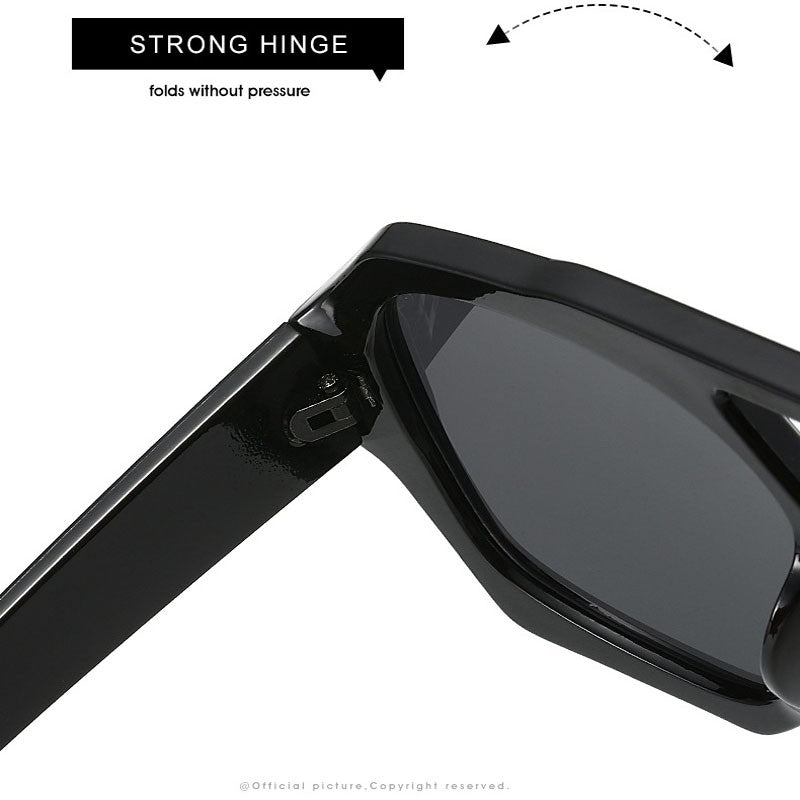 Trendy Hexagonal Aviator Sunglasses Women Men Hexagon Square Sun Glasses ﻿