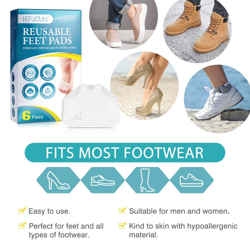 Reusable Gel Soft Foot Pads – Cushion Comfort & Pain Relief