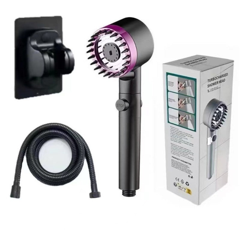 High Pressure Shower Heads with Scalp Massager Shampoo Brush