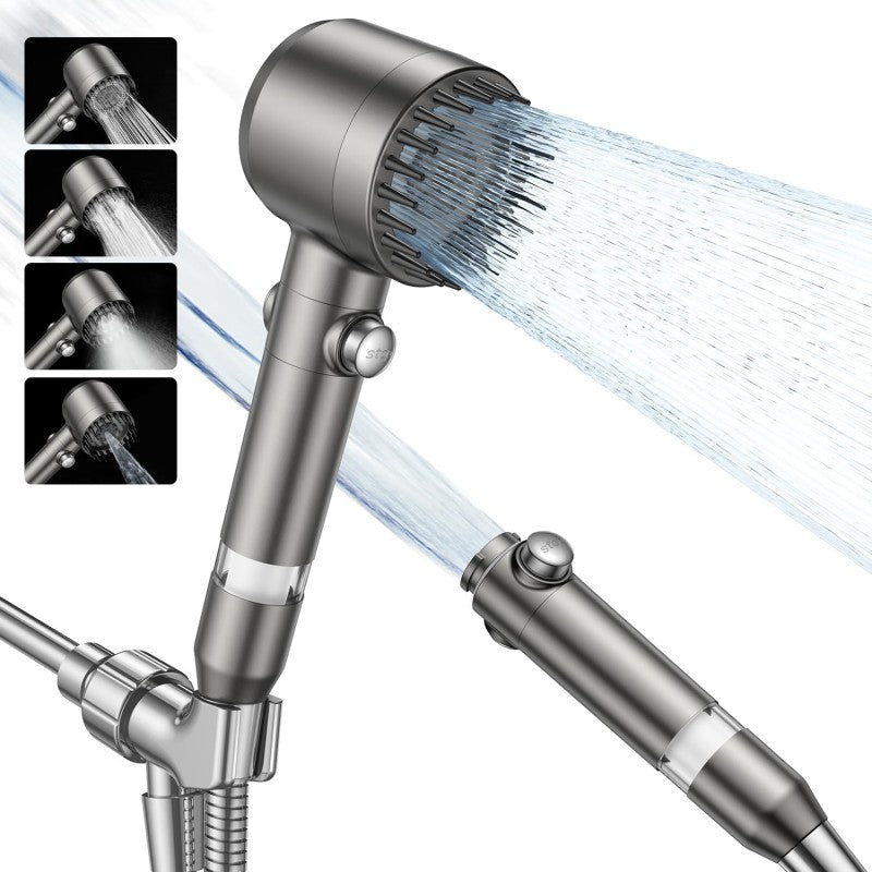 High Pressure Shower Heads with Scalp Massager Shampoo Brush