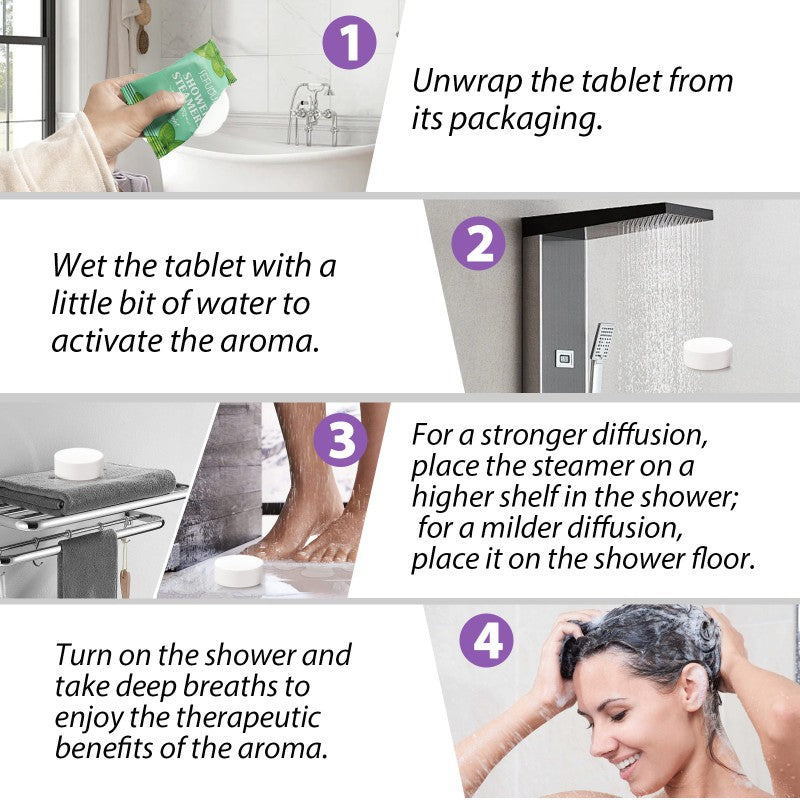 Shower Steamers Aromatherapy 8 Natural Scented Shower Tablets