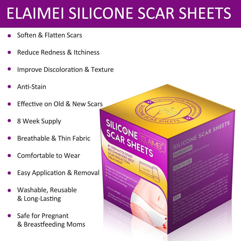 Invisible Medical Grade Scar Silicone Strips Scar Tape Patches Sheets
