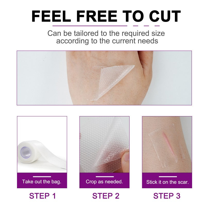 Invisible Medical Grade Scar Silicone Strips Scar Tape Patches Sheets