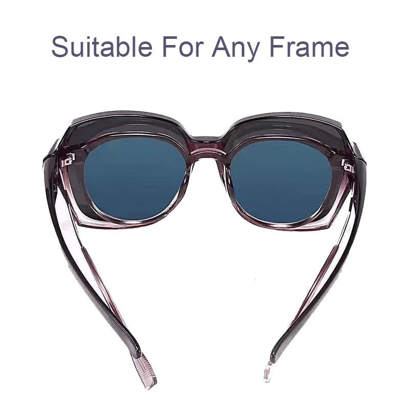 Fit Over Sunglasses for Men & Women, Oversized Square Shades with UV Protection