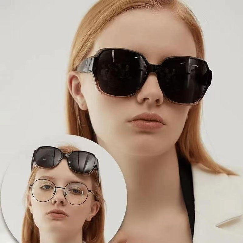 Fit Over Sunglasses for Men & Women, Oversized Square Shades with UV Protection