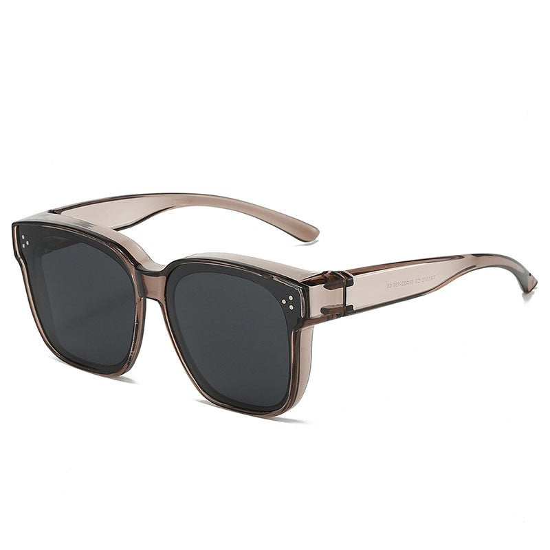 Fit Over Sunglasses for Men & Women, Oversized Square Shades with UV Protection