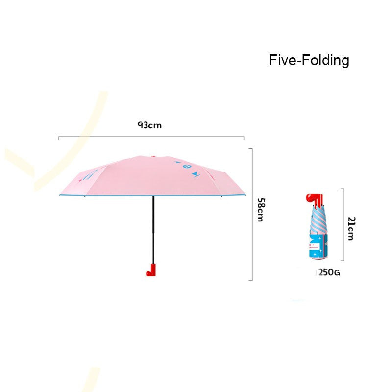Ultra Light Folding Umbrella Compact Weatherproof Sun Rain Travel Umbrella Anti UV ﻿