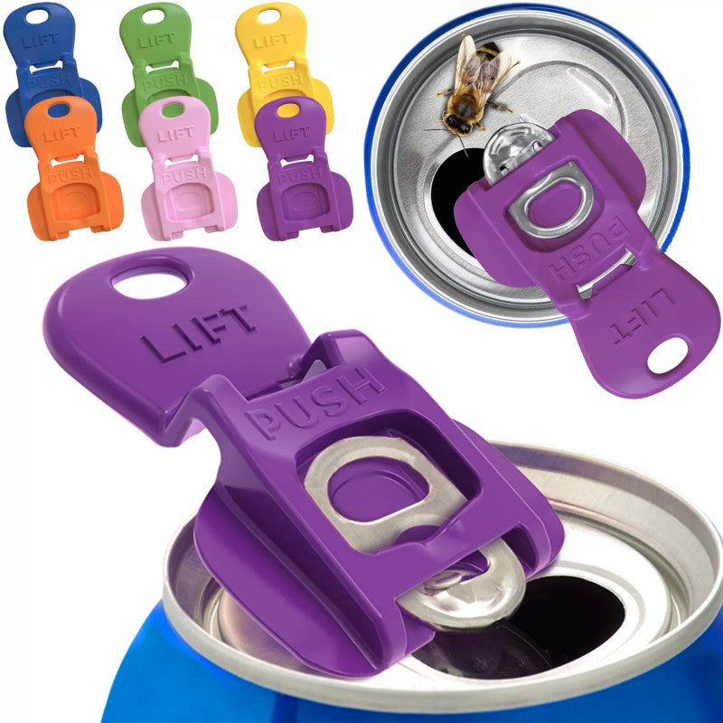 6Pcs Complete Cover Easy Tab Opener Manual Easy Can Opener Beverage Protector