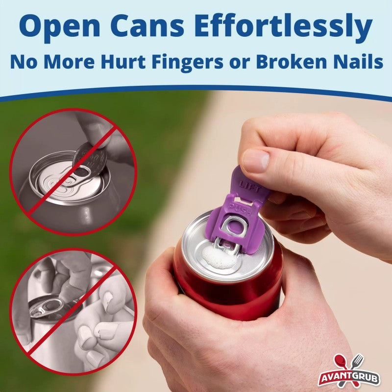 6Pcs Complete Cover Easy Tab Opener Manual Easy Can Opener Beverage Protector