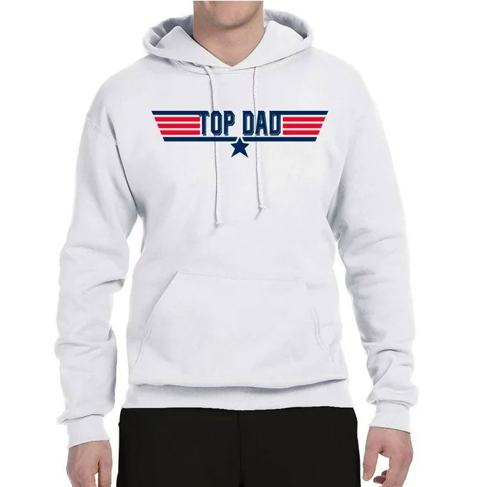 Top Dad Hoodie Casual Lightweight Sports Hooded Sweatshirt Father's Day Gift