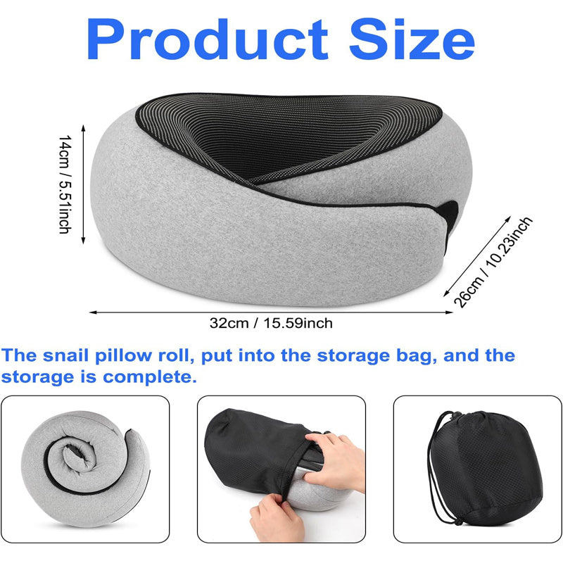 Soft Memory Foam Travel Neck Pillow for Home Office Airplanes Car