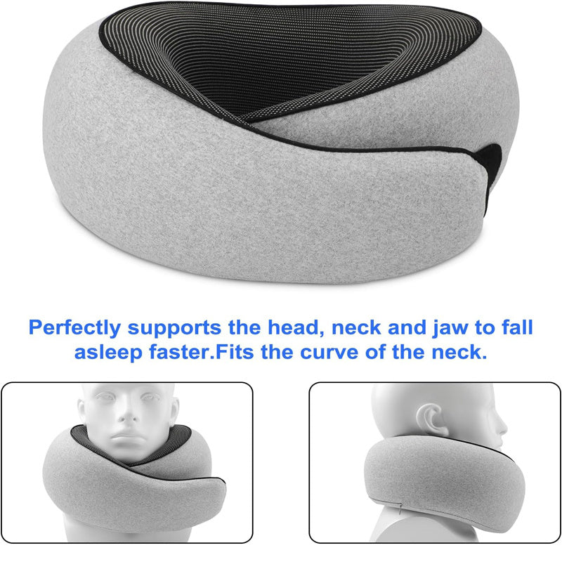 Soft Memory Foam Travel Neck Pillow for Home Office Airplanes Car