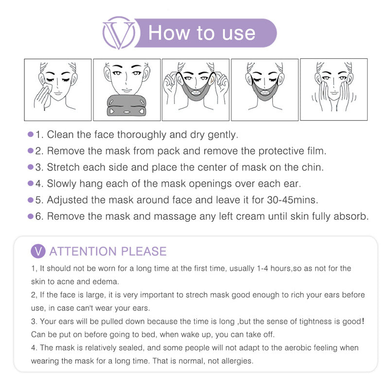 V Shaped Contouring Face Mask Line Shaping Lifting Belt