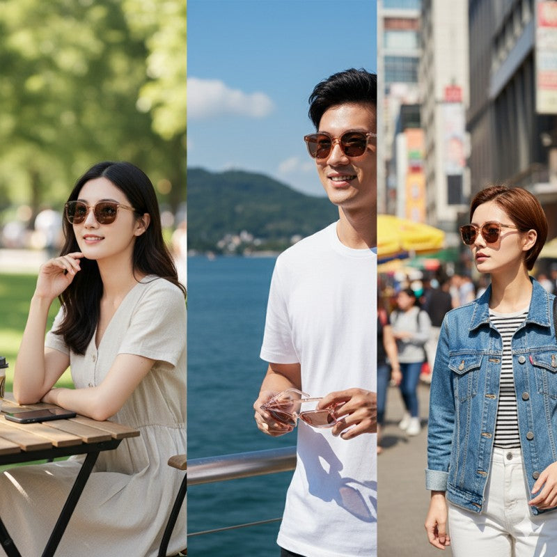 Ultra Lightweight Foldable Sunglasses for Women Men Fashion UV Protection with Case ﻿