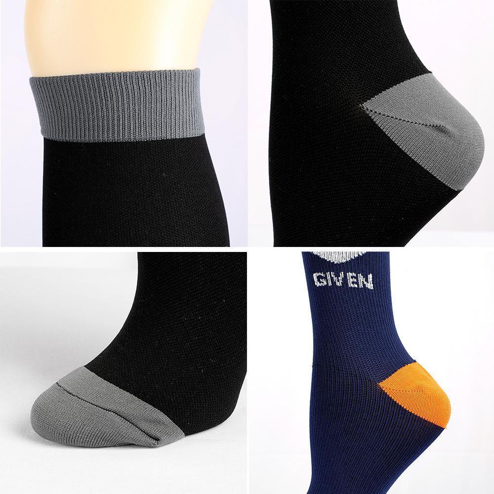 Knee-High Compression Socks Evil Eyes Pattern Sports Nylon Stockings