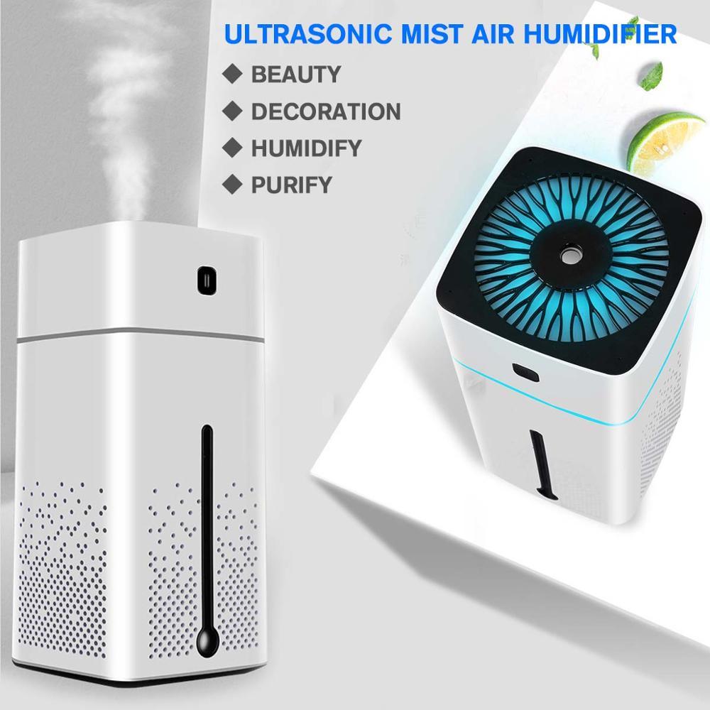 1000ml USB Air Humidifier Ultrasonic Mist Purifier Night Light