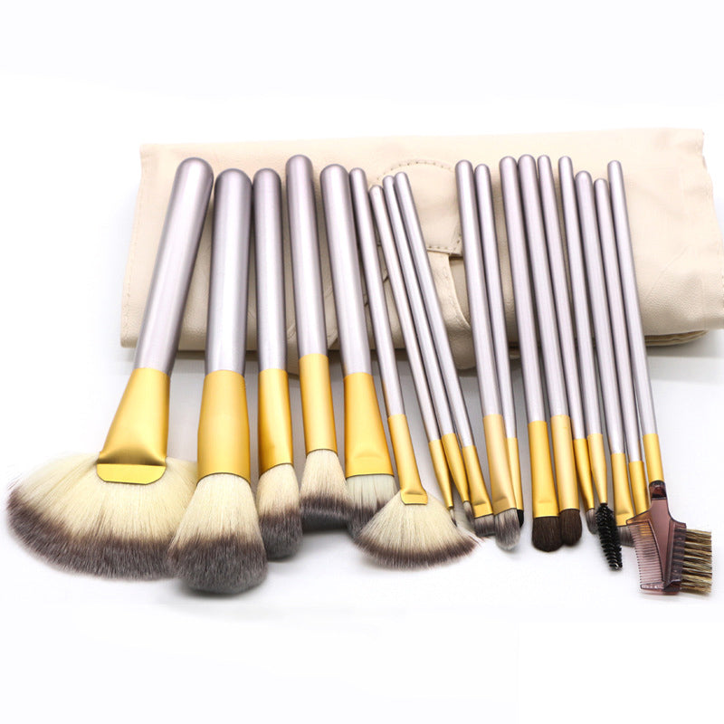 18pcs Premium Cosmetic Makeup Brush Set with Bag