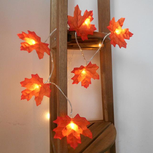 20 LED Maple Leaf String Lights Twinkle Star Thanksgiving Christmas Decoration