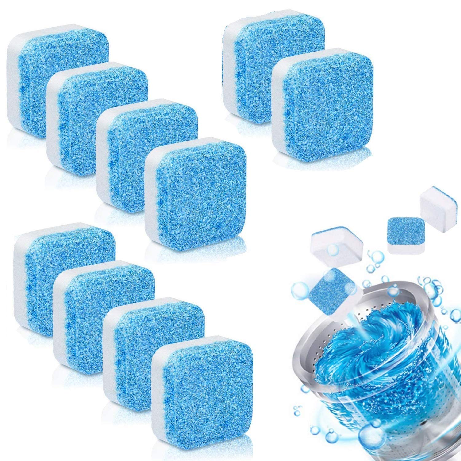 20pcs Effervescent Tablet Washing Machine Cleaner Kills 99% Germs