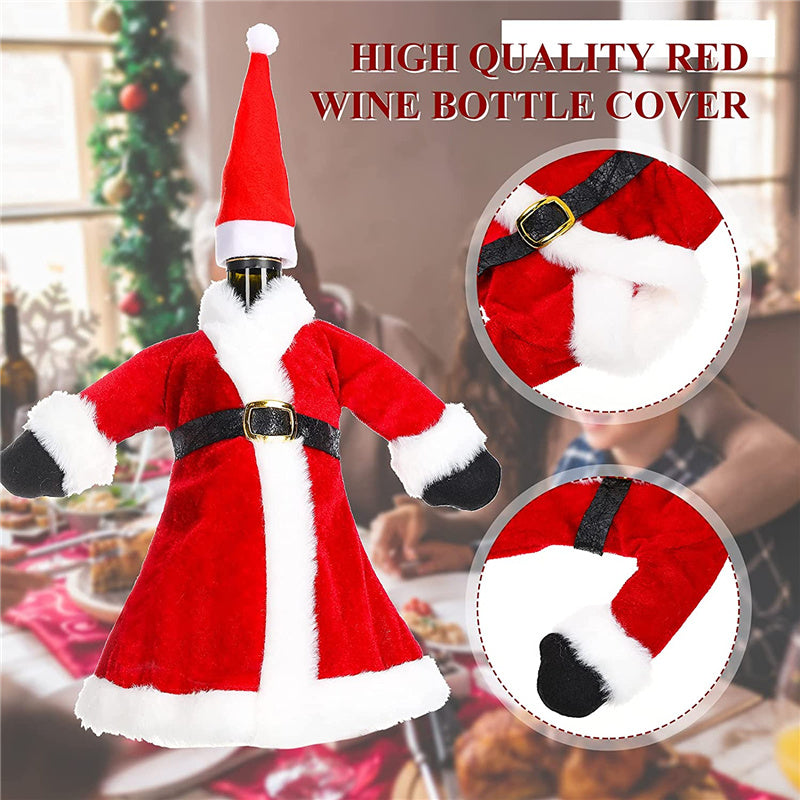 2PCS Christmas Wine Bottle Cover Gifts Bags Party Decorations