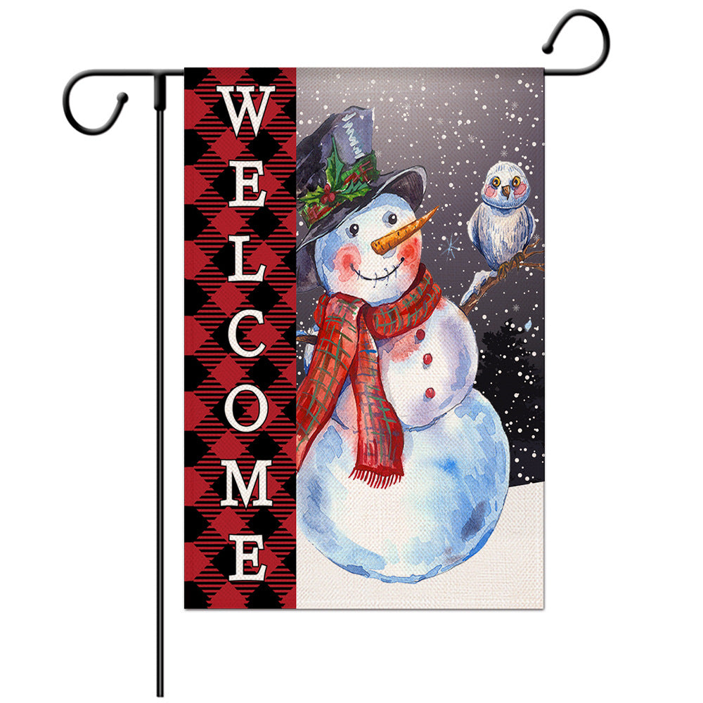 2 Packs Merry Christmas Hanging Garden Flag Double Side Banner Yard Decor