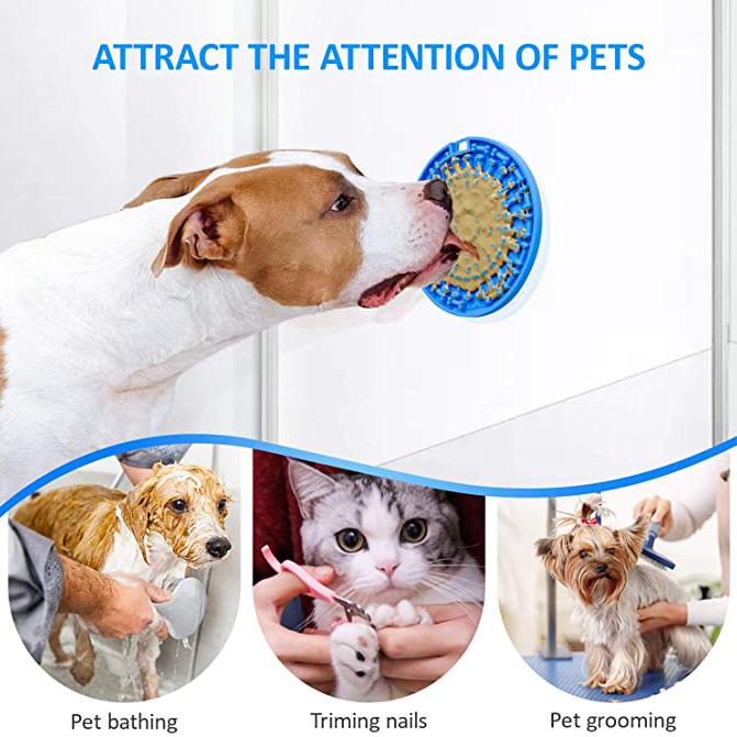 2 Packs Pet Slow Feeder Lick Pad Bath Treater for Dogs Cat Bathing Grooming Training