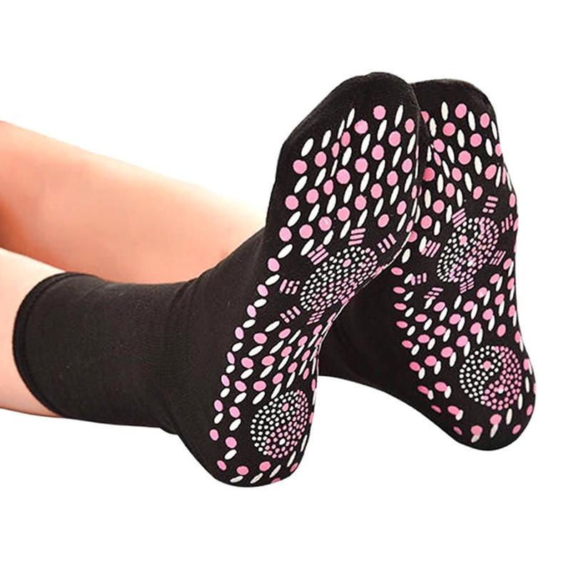 2 Pairs Tourmaline Magnetic Self-Heating Health Care Socks