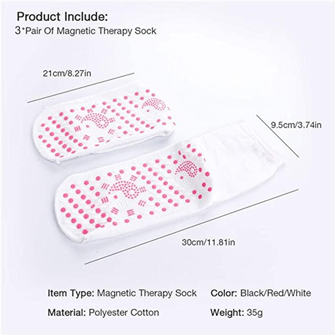 2 Pairs Tourmaline Magnetic Self-Heating Health Care Socks