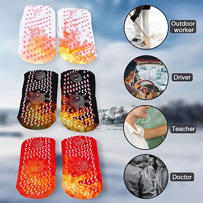 2 Pairs Tourmaline Magnetic Self-Heating Health Care Socks