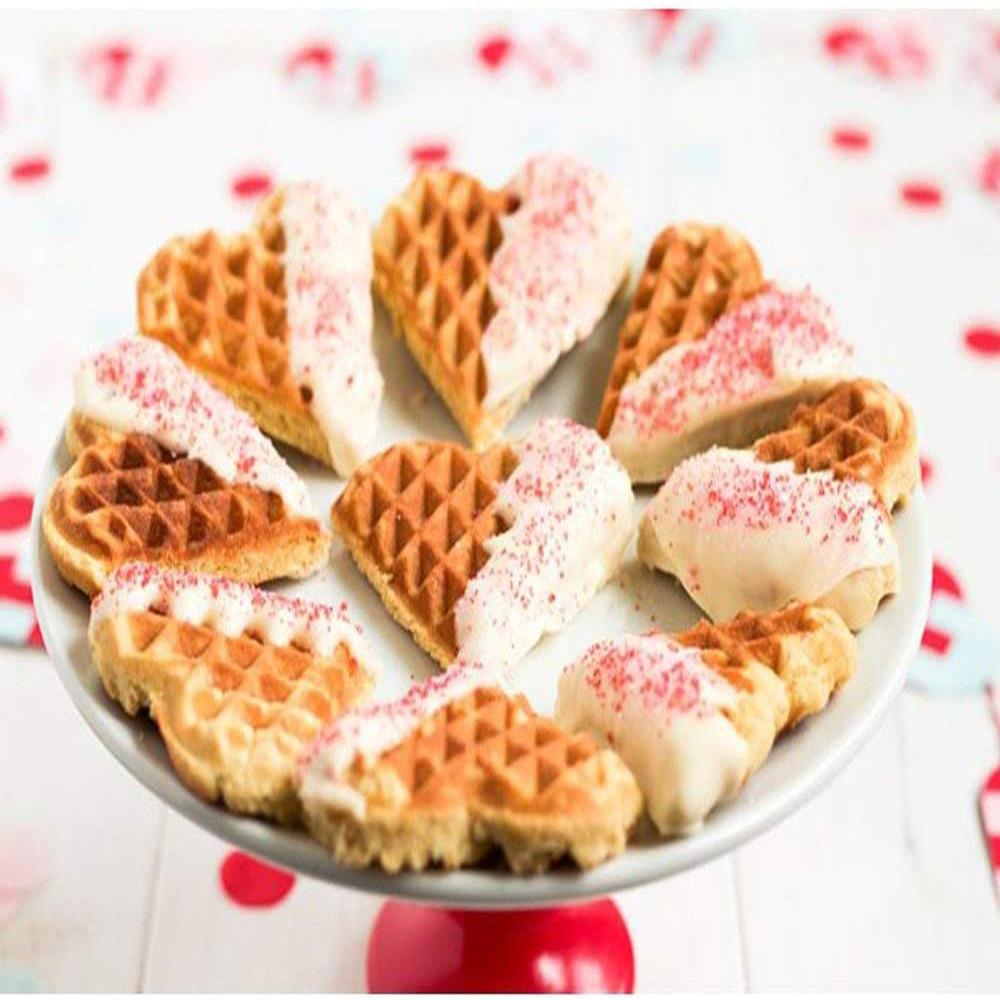 2Pcs Silicone Bakeware Flower Heart Shape Muffin Waffle Cake Mold