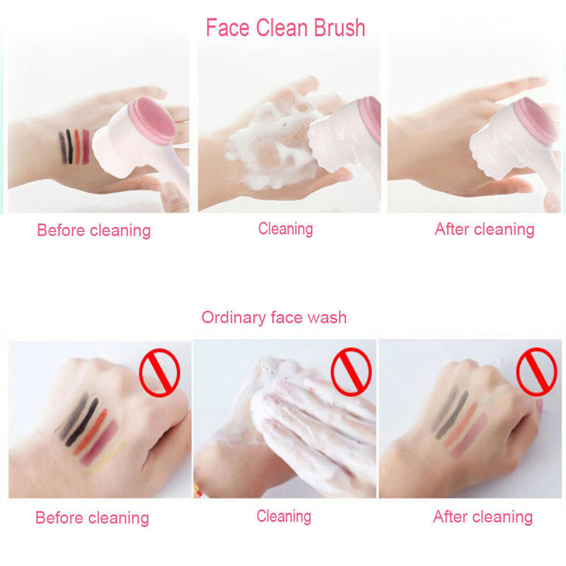 2pcs 2 in 1 Face Cleansing Exfoliating Brush