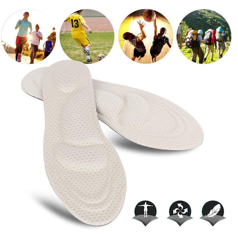 2pair Shoe Insole Foam Cotton Arch Support Orthotic Insoles For Men