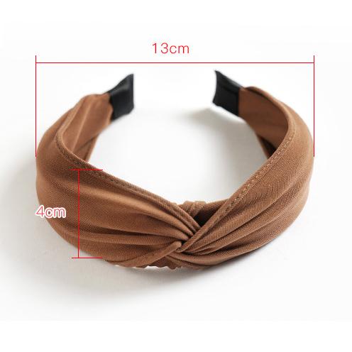 2pcs Cross Knot Wide Hair Cotton Hoop Bands with Cloth Wrapped for Women