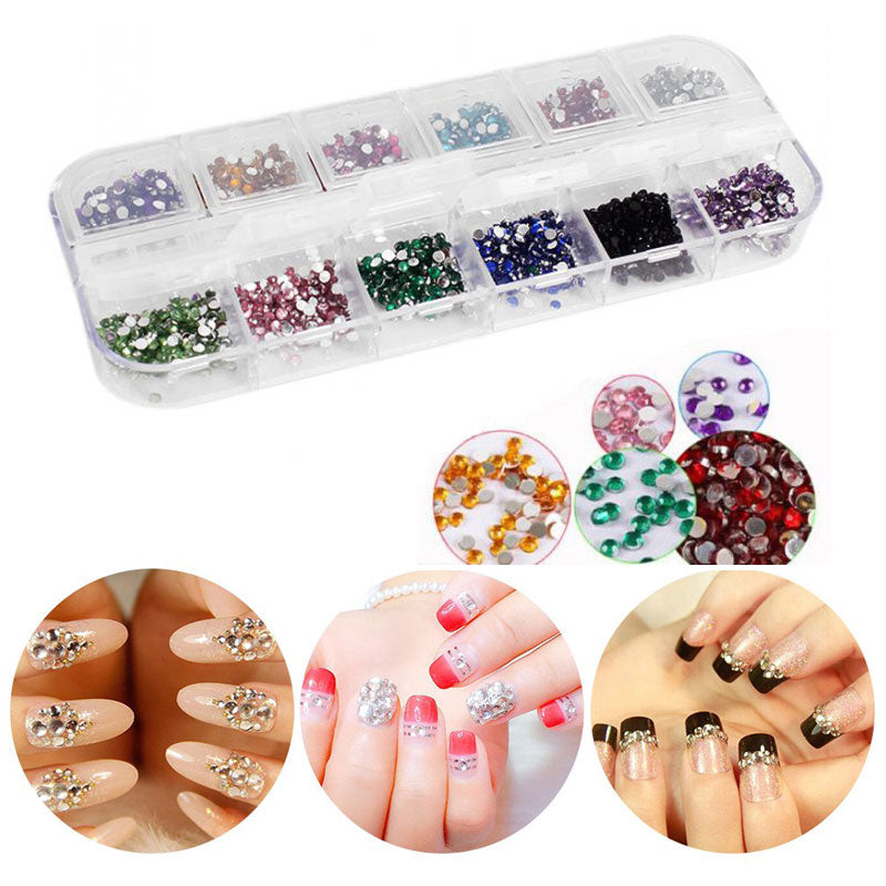 Crystal Nail Art Round Rhinestones for Nail Jewels Crafts DIY