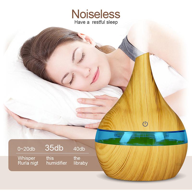 300ml USB Electric Essential Oil Diffuser Ultrasonic Mist Humidifier