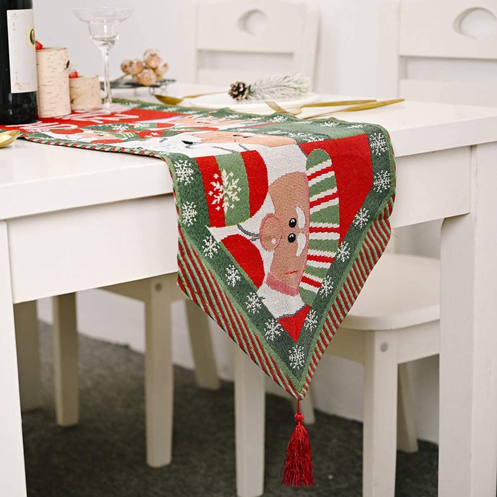 3pcs Christmas Table Runner Knitting Flag