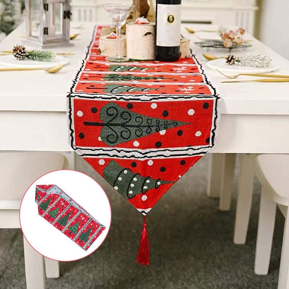 3pcs Christmas Table Runner Knitting Flag