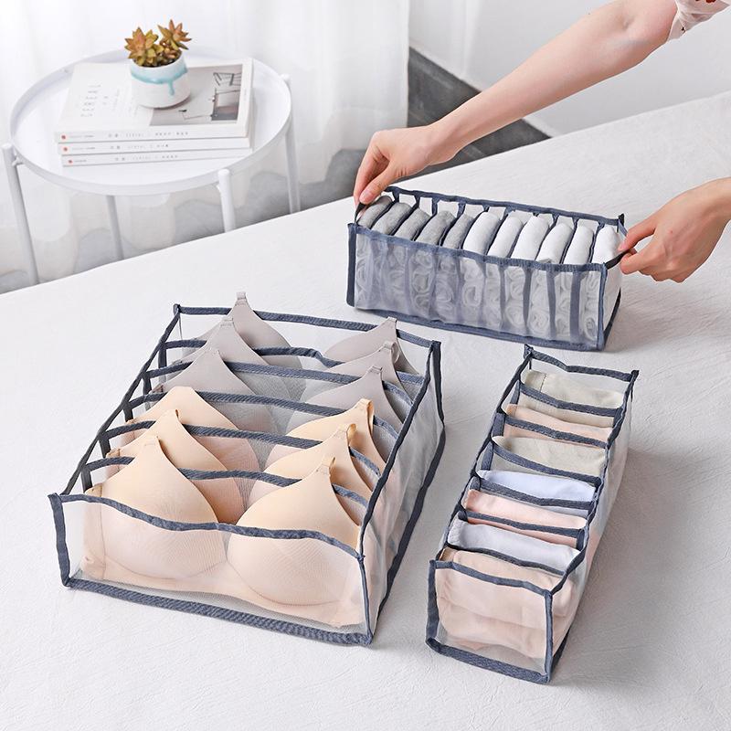 3 packs/set Multi-grids Underwear Sock Bra Storage Box – Wise Living NZ